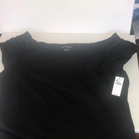 Banana Republic Elegant Black Off Shoulder Top xl - Picture 3 of 4